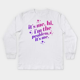 It's Me, Hi, I'm The Problem It's me Shirt, I'm the problem retro, Gift for her, Holiday Gift, Personalized gift Kids Long Sleeve T-Shirt